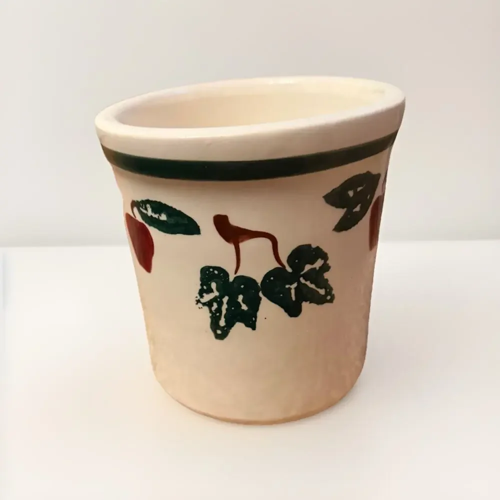 Vintage APPLE CROCK Ivy Crock Shop Santa Ana, CA 5.5”Pottery 3455-66